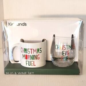 Kirkland's Christmas By Kirkland's Christmas Mug & Wine Set Multi Color Modern